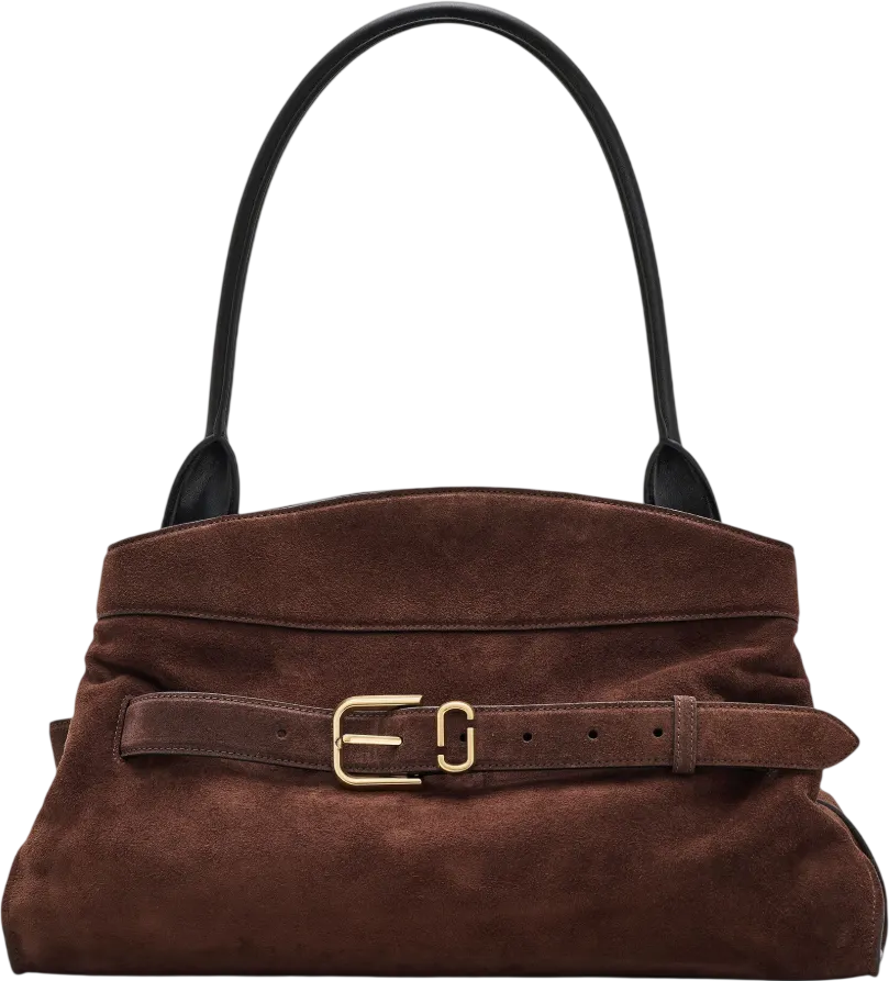 Marc Jacobs Chocolate Brown The Dakota Suede Leather Tote / Shoulder Bag
