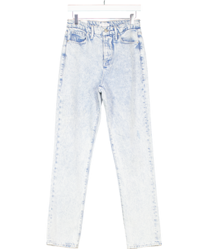 Good American Blue Light Wash Straight Leg Jean UK XS