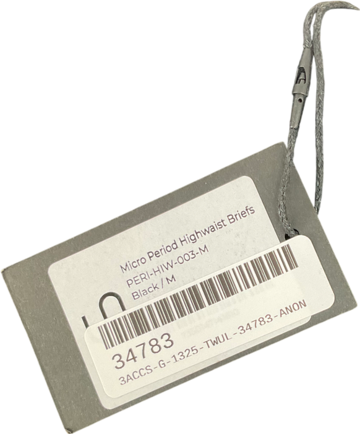 Understatement Black Micro Period High Waisted Briefs UK M