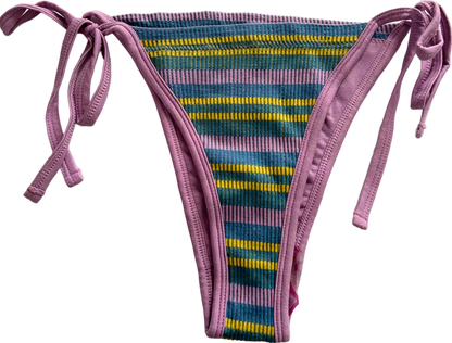 Out from Under Pink Multi-Stripe Bikini Bottoms UK M