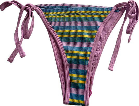 Out from Under Pink Multi-Stripe Bikini Bottoms UK M