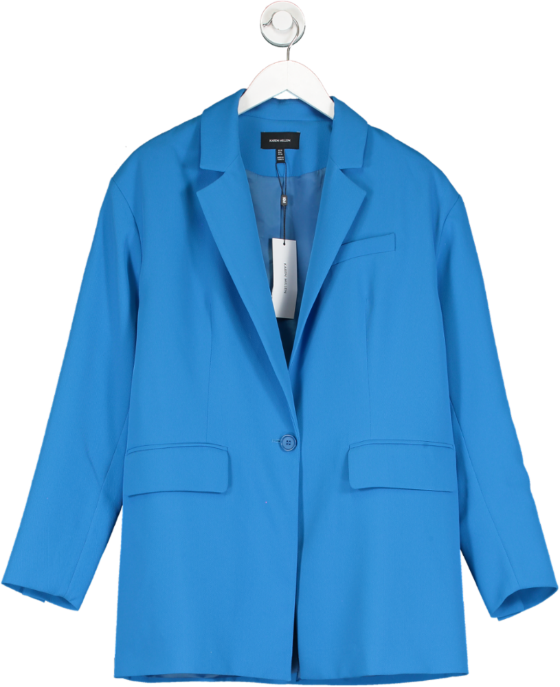 Karen Millen Blue Limited Edition Oversize Soft Tailored Jacket UK 10
