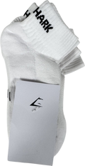 gymshark White Quarter Socks 5pk UK M