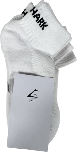 gymshark White Quarter Socks 5pk UK M