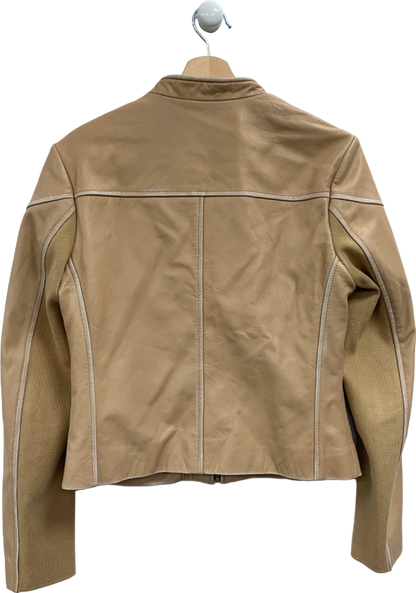 LaMarque Beige HIRA Leather Jacket UK M