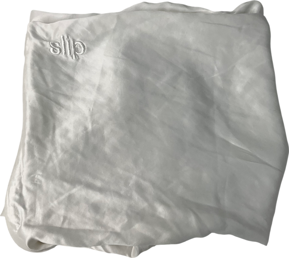 Slip White Queen Zippered Pillowcase 100% Silk One Size