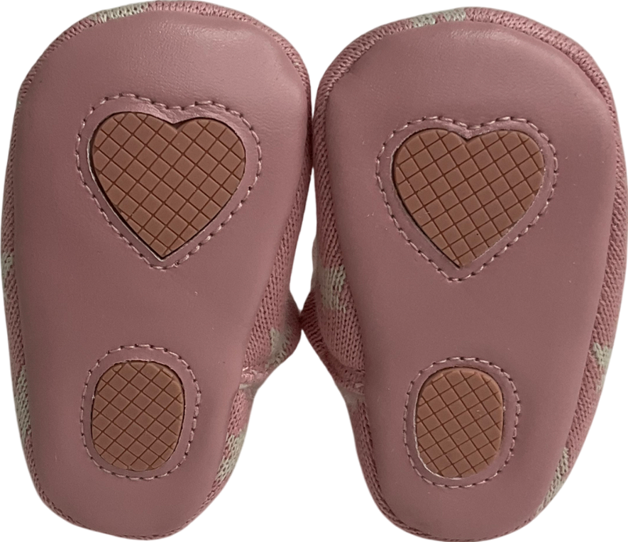 Mayoral Pink Star Embellished Knitted Pre Walker Shoes UK 1 EU 16 👼