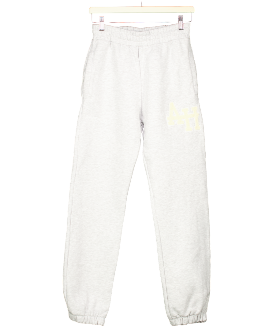Annie hood Grey Cuffed Joggers With Printed Logo UK S