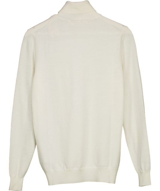 suitsupply Cream Off-white Merino Turtleneck UK S