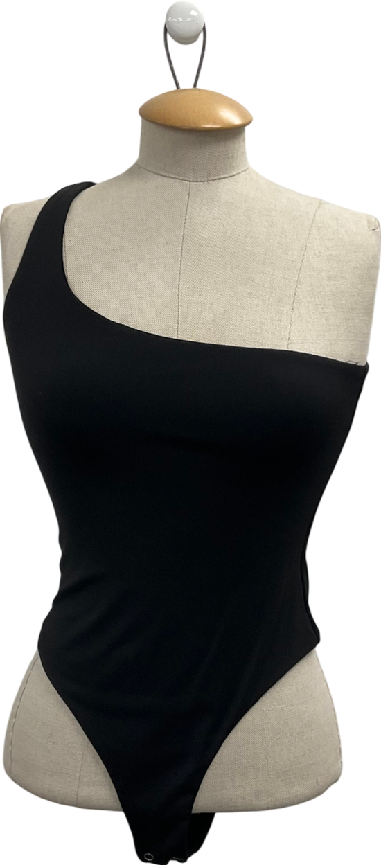 BOA Black One Shoulder Bodysuit UK XS