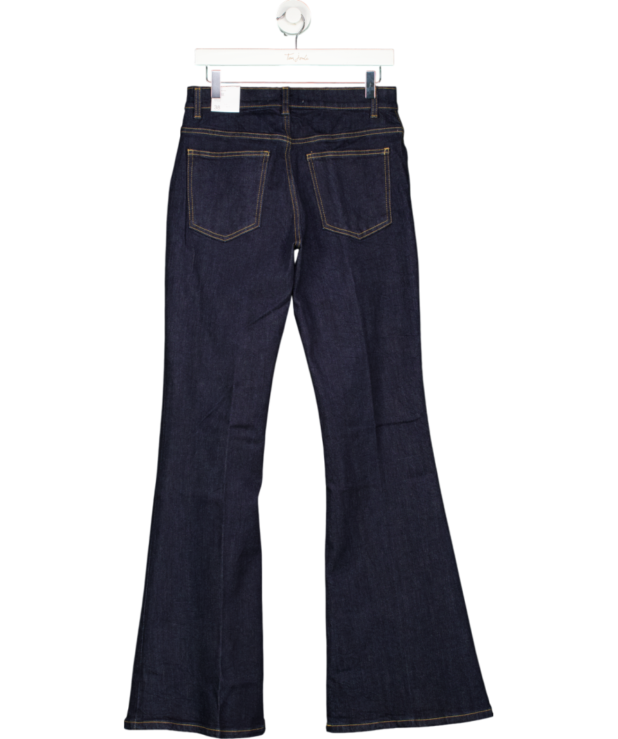MANGO Blue Violet Flared High Rise Jeans UK 10