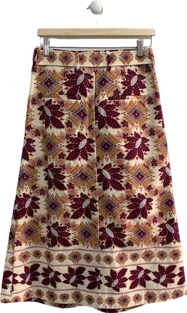 Cara Cara Multicolour Floral Print Midi Skirt Small