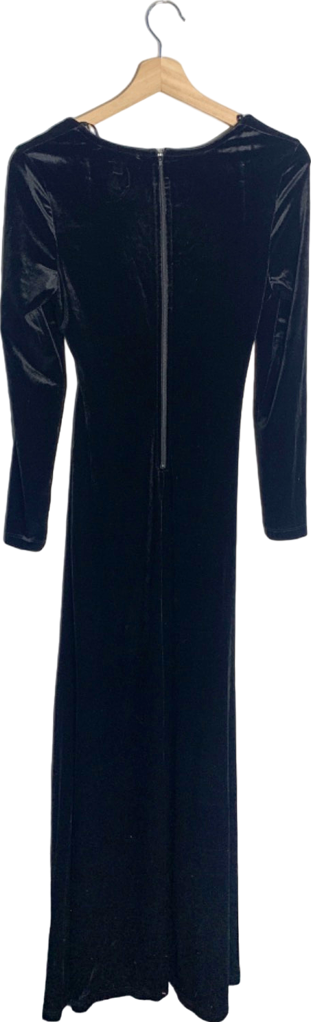 Lovesome Black Velvet Cutout Bodycon Dress UK S