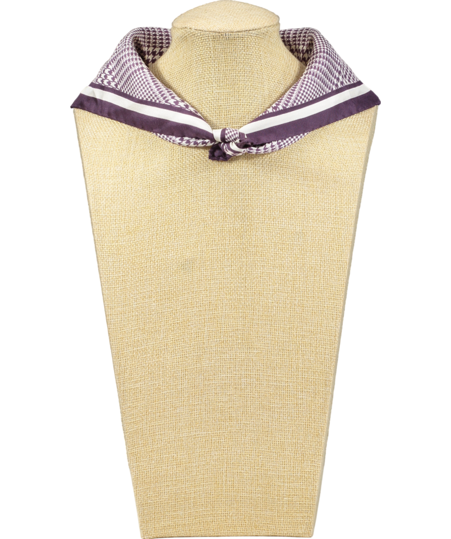 Tom Ford Purple Silk  Pocket Square with Logo