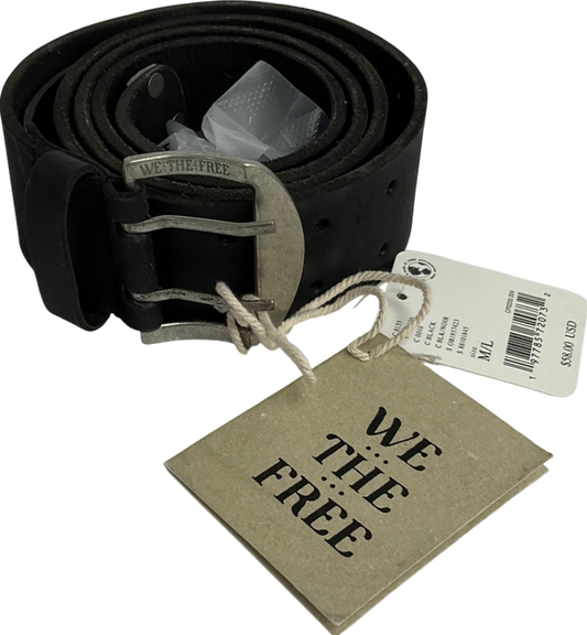 Free People Black Wtf Double Cross Belt UK M/L