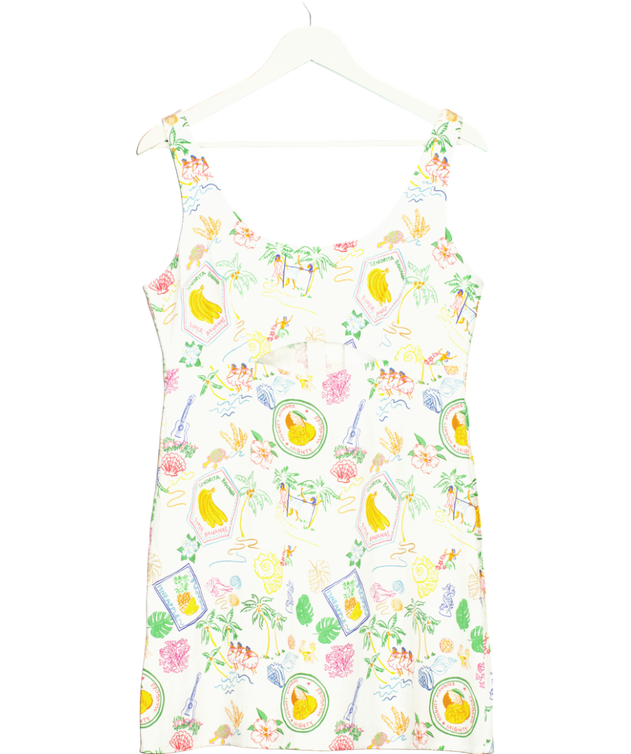 Aligne Multicoloured Souvenir Print Dress UK 12