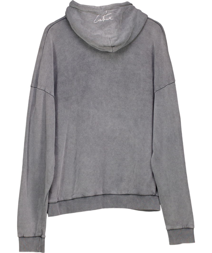 The Couture Club Grey Dirty Thoughts Hoodie UK M