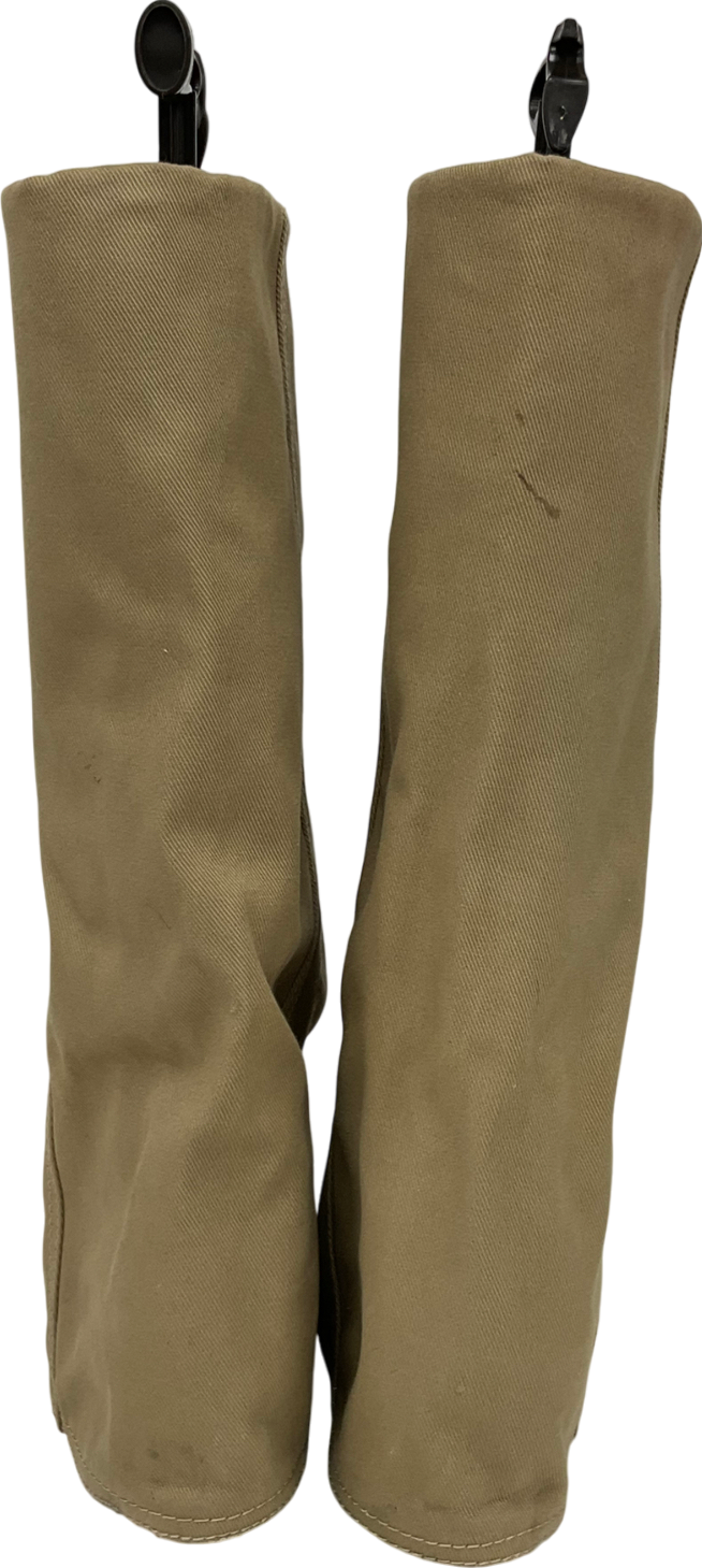 ZARA Cream Heeled Gaiter Boots UK 5 EU 38 👠