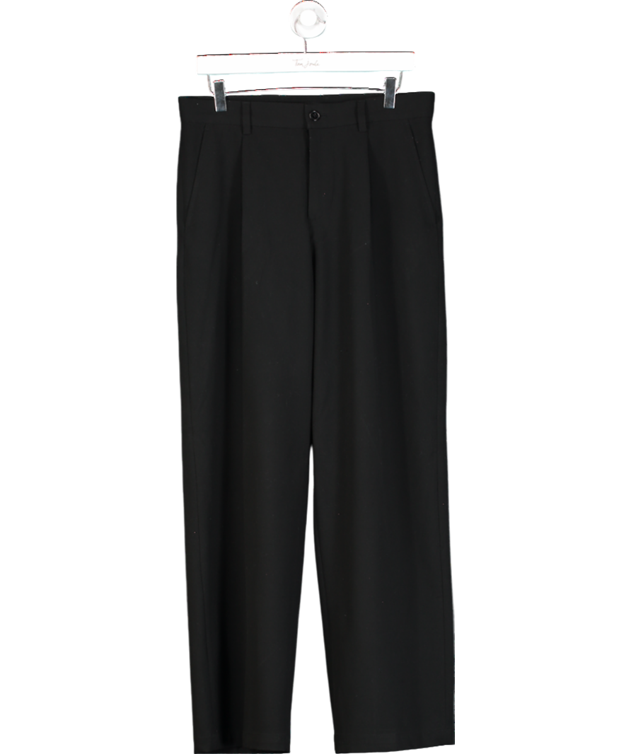 H&M Black High-waisted Tailored Trousers W30