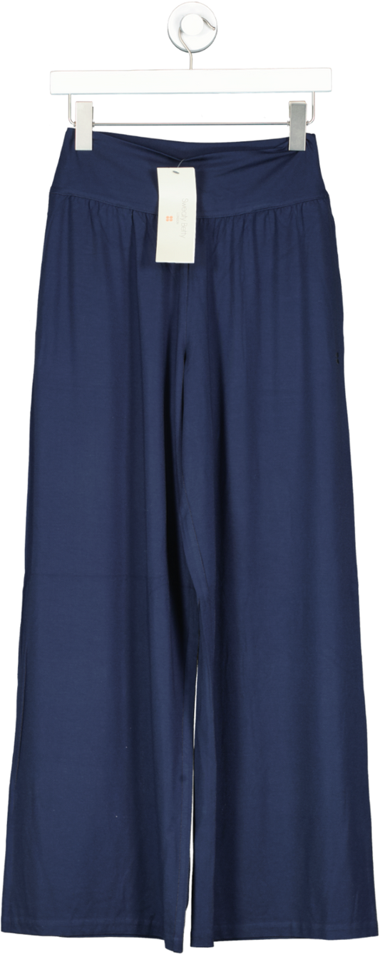 Sweaty Betty Navy Blue Modal Wide Leg Trousers Bnwt UK XXS