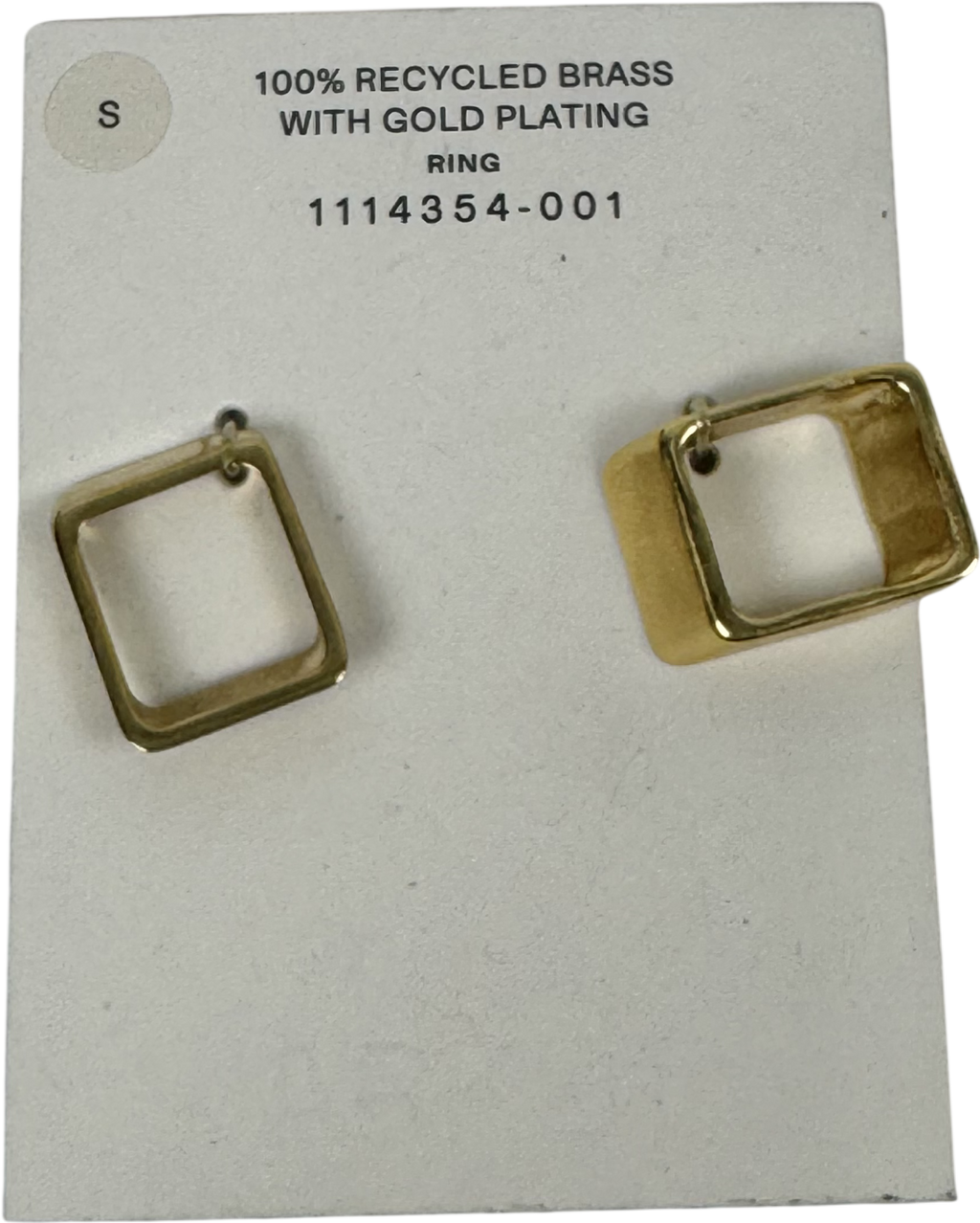 Arket Metallic Gold Plated Rings UK S