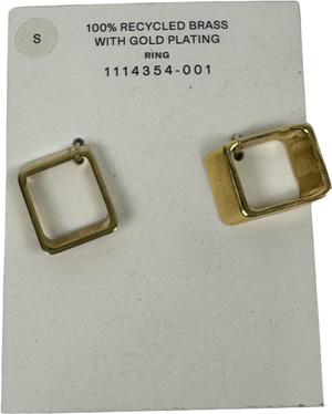 Arket Metallic Gold Plated Rings UK S