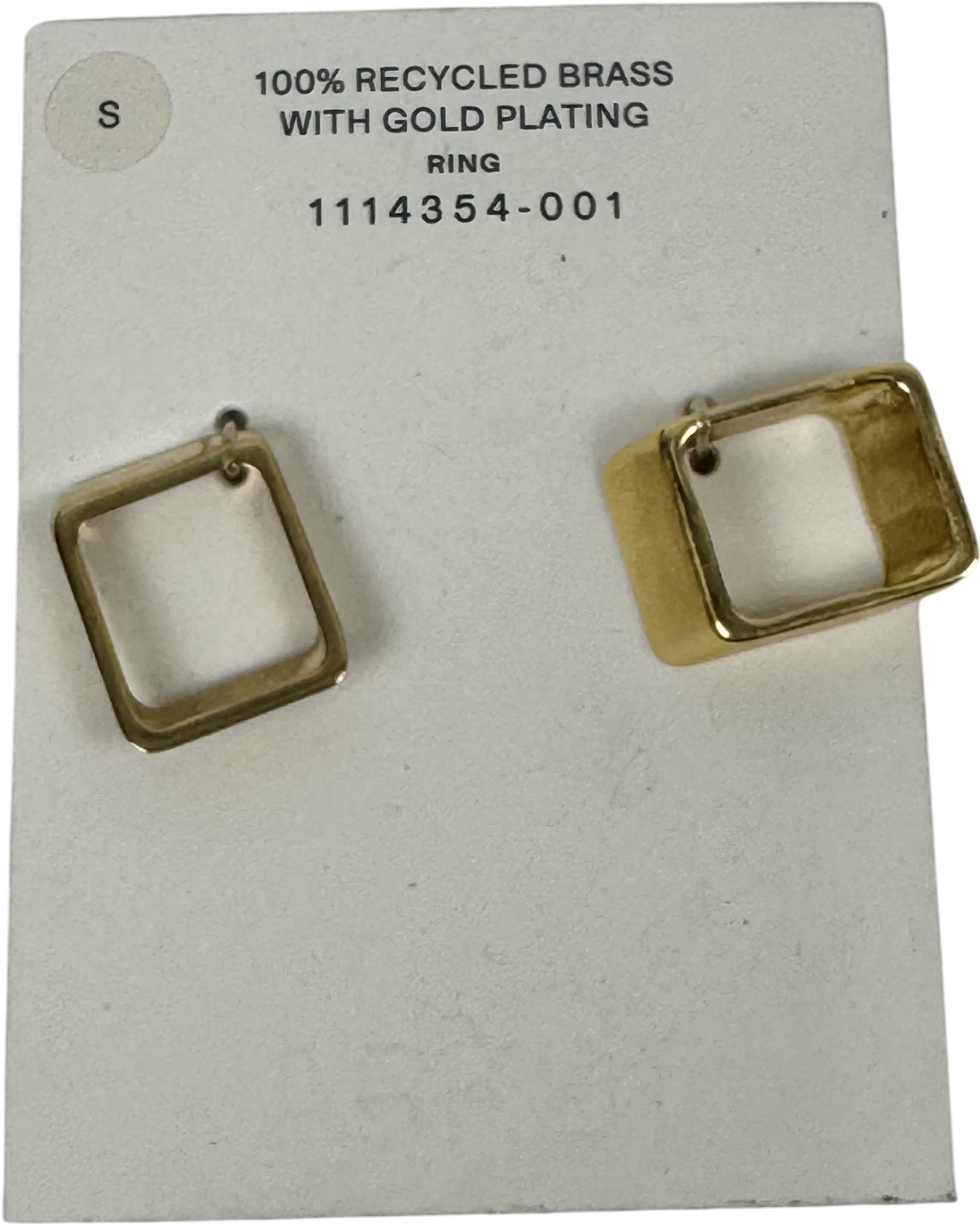 Arket Metallic Gold Plated Rings UK S