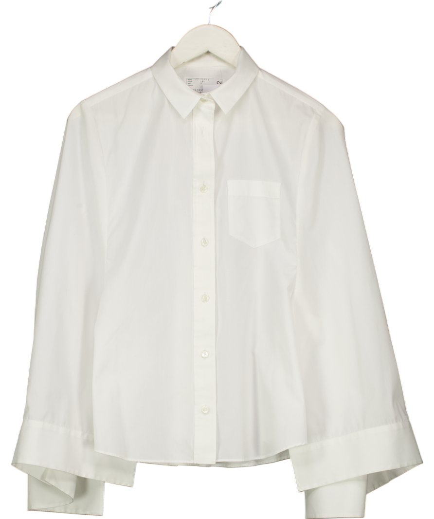 Sacai White Cotton Blend Shirt UK M