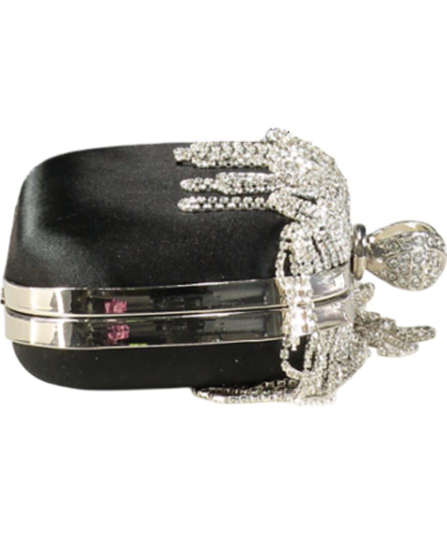 Karen Millen Black Scallop Detailed Embellished Clutch Bag