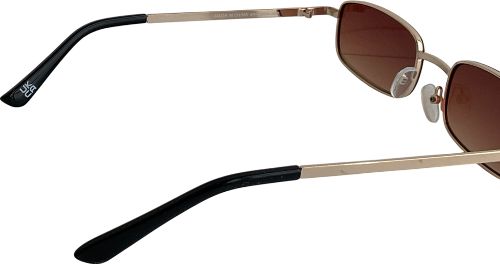 ASOS Square Metal Sunglasses With Brown Lens One Size