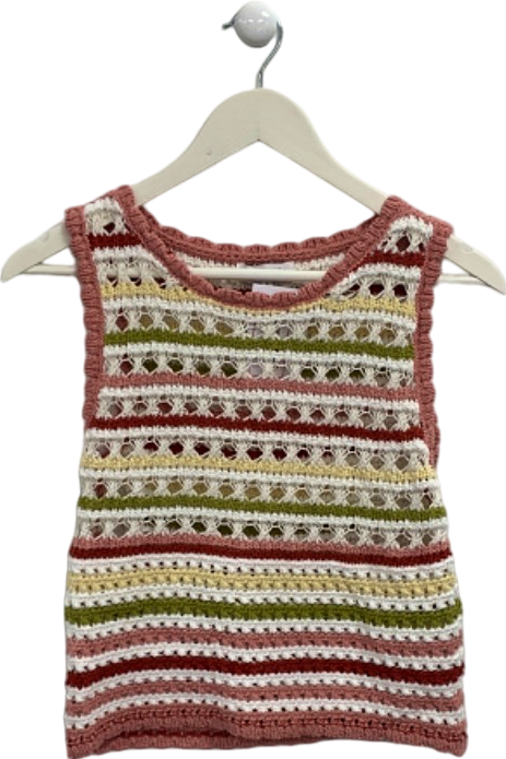 Jacquie The Label Multi-Coloured Crocheted Tank Top S