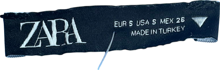 ZARA Blue Loose-fitting Wide-leg Trousers UK S