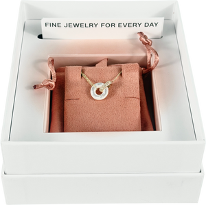MEJURI 14k yellow gold Linked Pavé Diamond Pearl Necklace