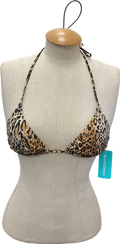 Melissa Odabash Brown Costa Top Cheetah Print UK 8