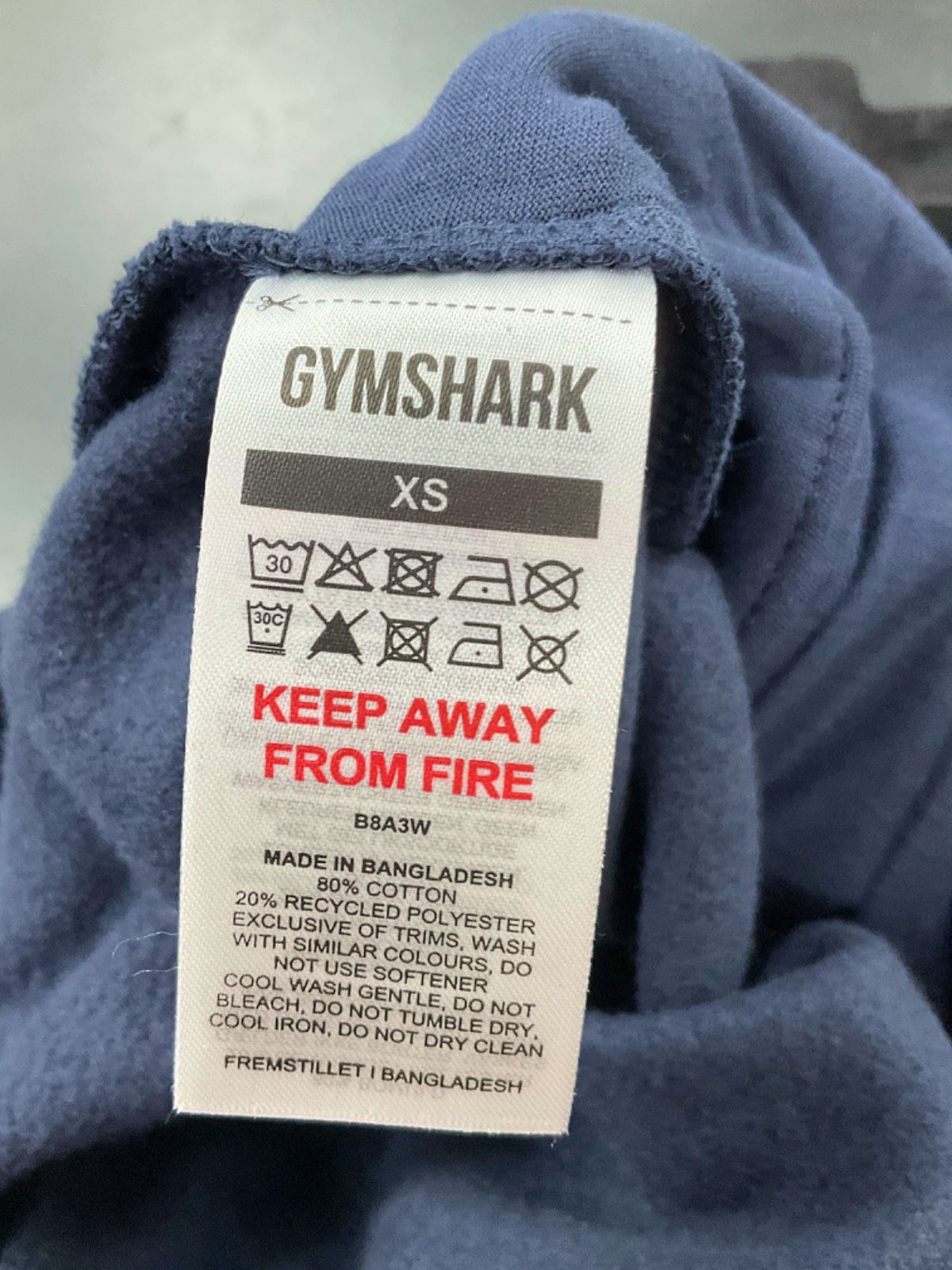 Gymshark Blue Joggers UK XS