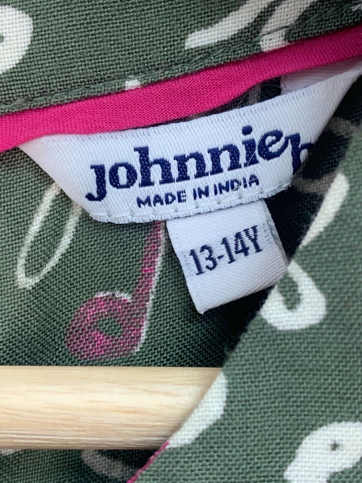 Boden Green Alphabet Print Dress 13-14