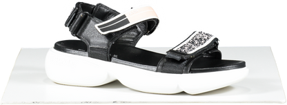 Prada Black Cloudbust Velcro Logo Sandals UK 6 EU 39 👠