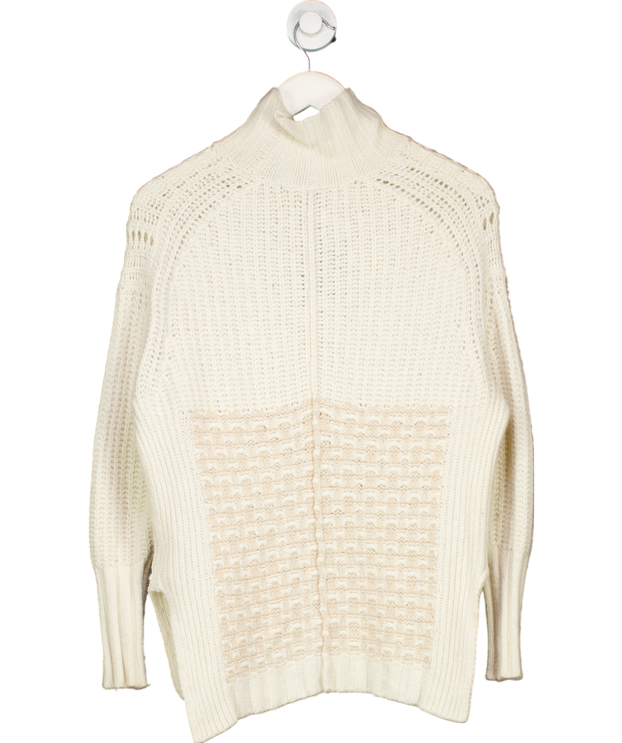 REISS Cream Emma Chunky Ribbed Jumper UK XS
