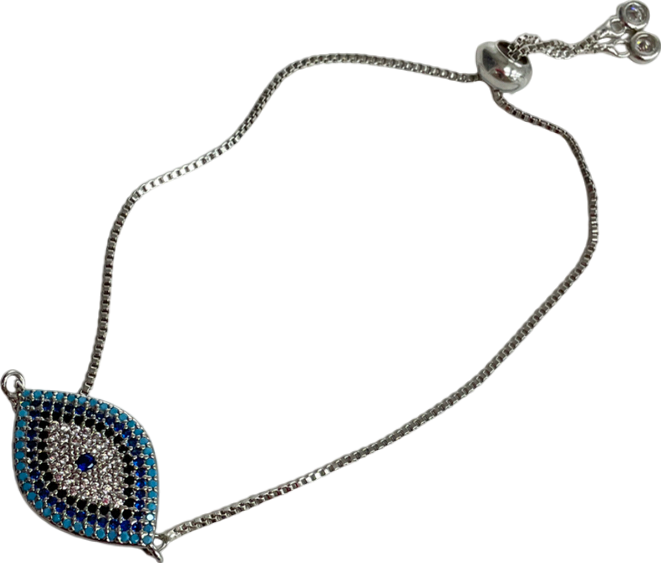 Metallic Evil Eye Bracelet One Size