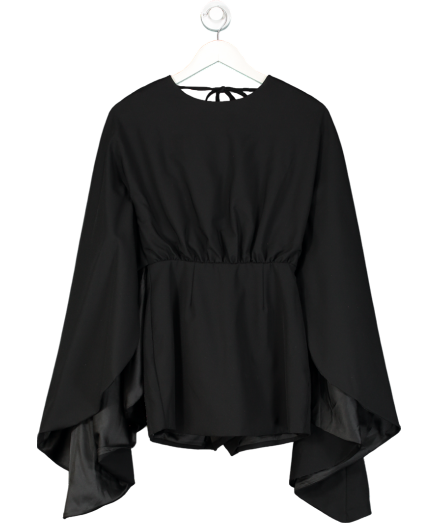 Club L Black Backless Skort Playsuit With Cape UK 6