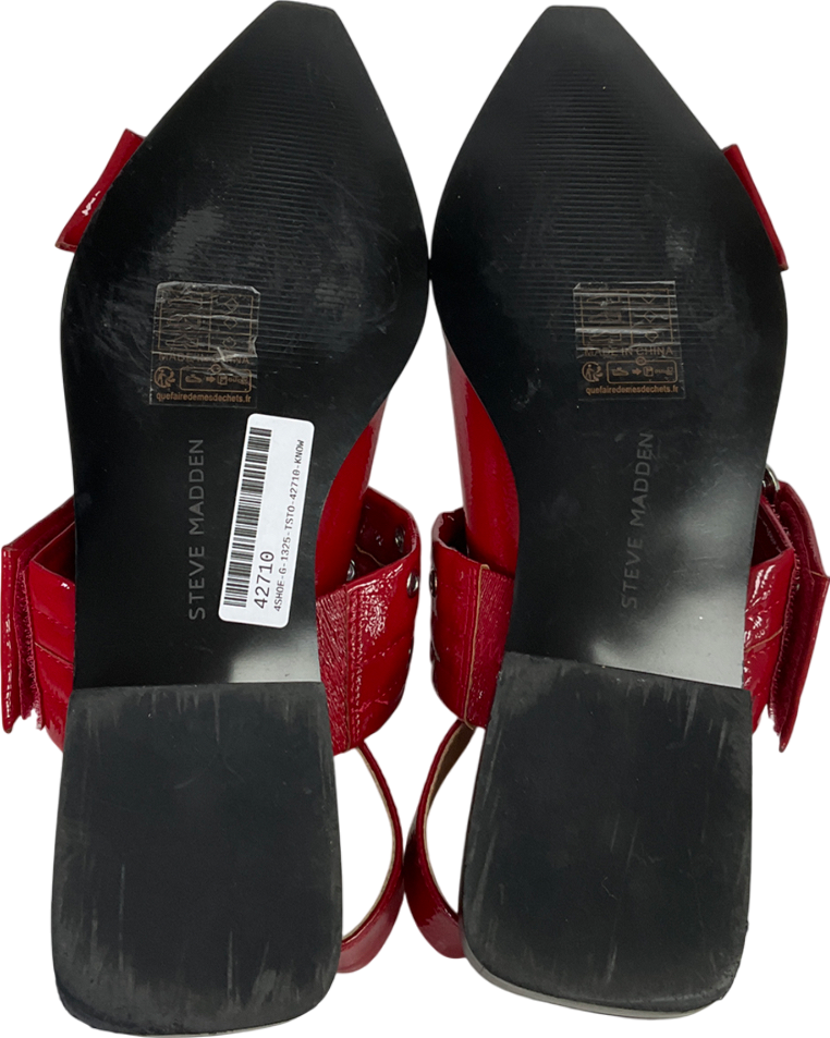 STEVE MADDEN Grand Ave Sandal Red Patent UK 6 EU 39 👠