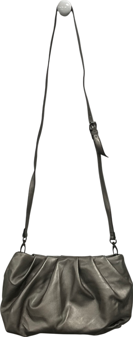 TU Metallic Ruched Detailed Oversize Clutch/shoulder Bag