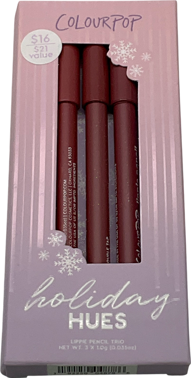 colourpop Holiday Hues Lip Pie Pencil Trio Hues 3x10g