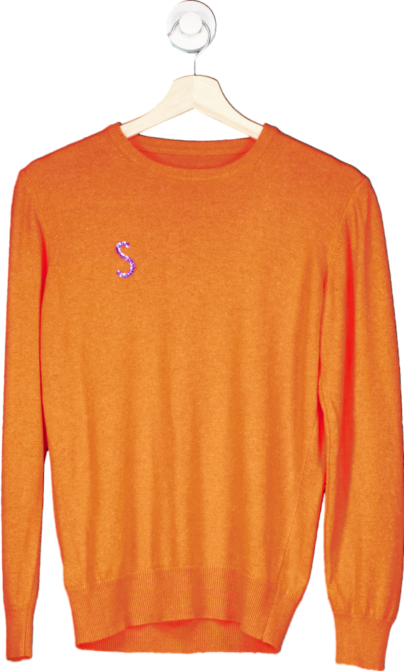 Unbranded Orange Sequin S Jumper UK S