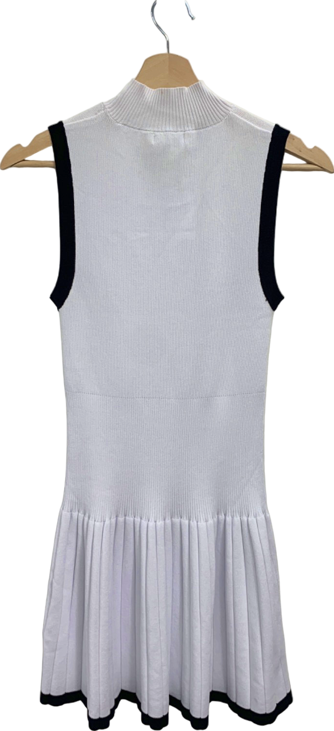 Lounge White Ribbed Tennis Dress UK S