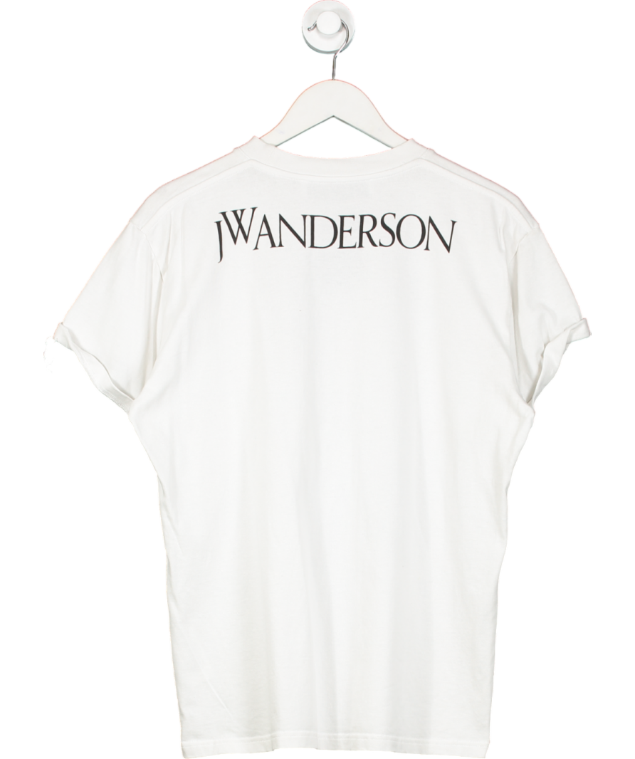 JW Anderson White Printed Face T-shirt UK S
