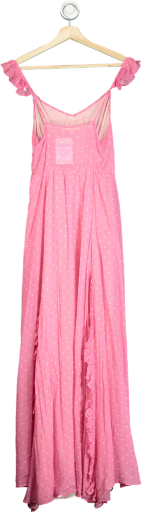 LoveShackFancy Pink Polka Dot Maxi Dress UK 4