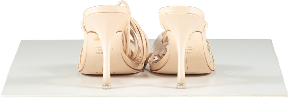 Black Suede Studio Pink Leandra Blush Leather Heels UK 5 EU 38 👠