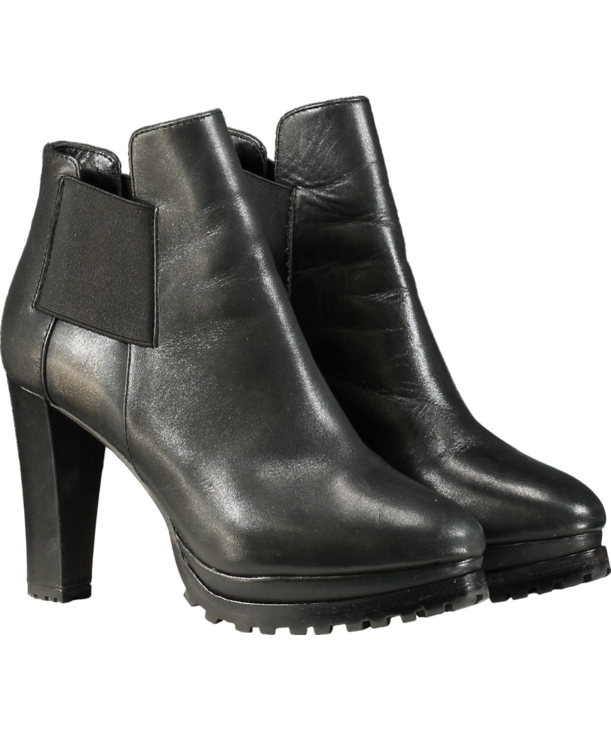 AllSaints Black Sarris Leather Boots UK 6 EU 39 👠