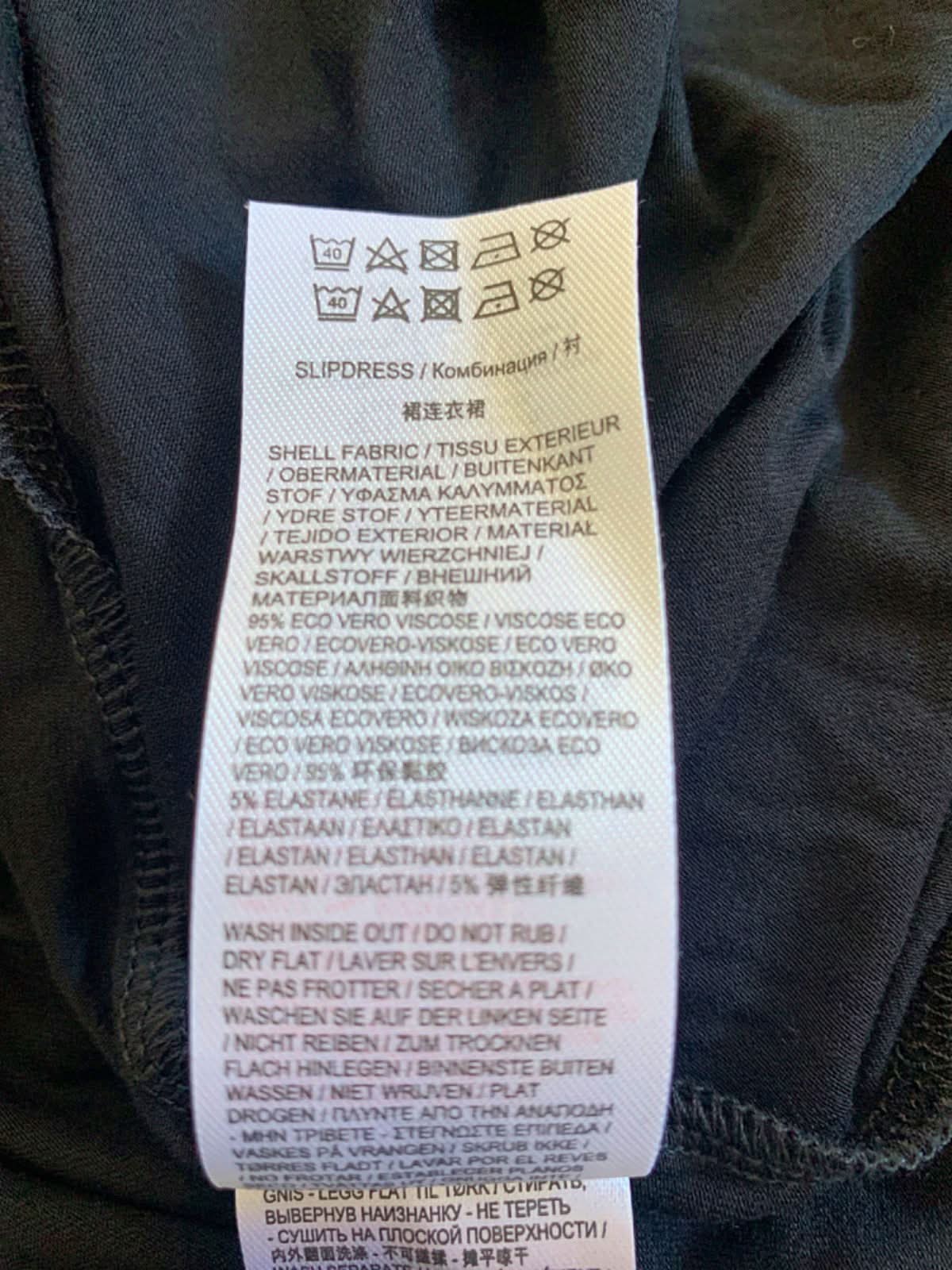 Hunkemöller Black 3D Lace Slip Dress SZ  M